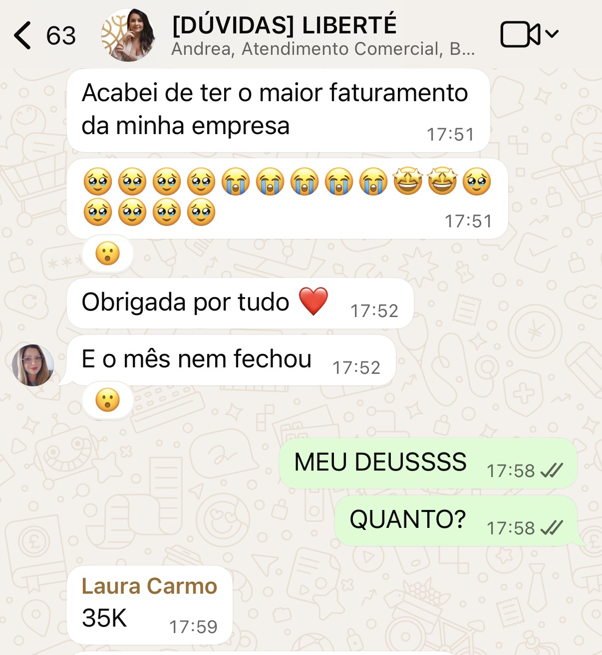 Depoimento de Laura Carmo com 35 mil de faturamento no mês sem sessão estratégica