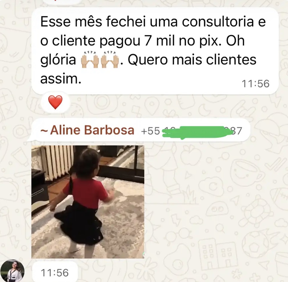 Prova real de Aline Barbosa com venda de 7 mil reais no Pix